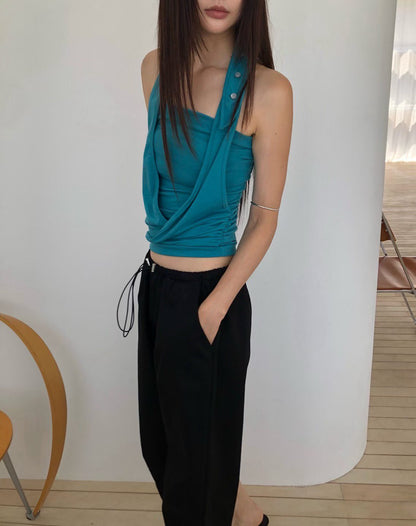 🆕  Draped Halter Tube Top - 3 colours