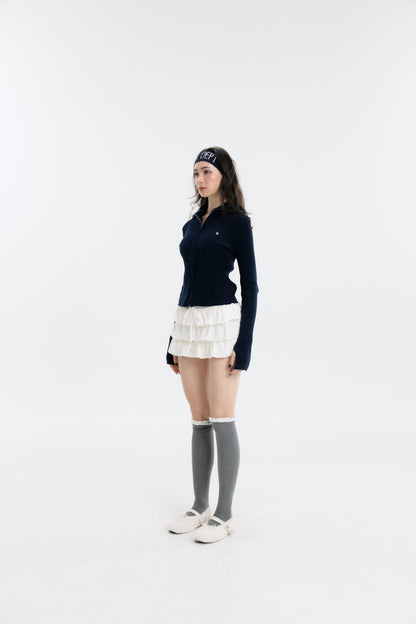 Luv Dept / The Core Full-Zip Sweater - Navy