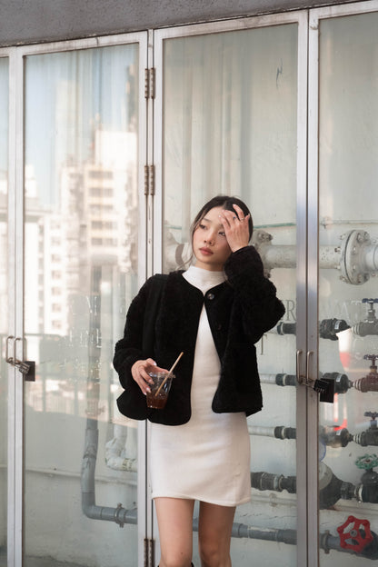 [ 🆕 超厚實! 超氣質! 短毛毛保暖外套 ] Bear Bear Fluffy Jacket - 2 colours