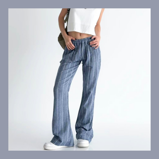 [ 新品優惠 🆕 休閒直間紋~ 飄飄喇叭褲 ] Pattaya Flare Pants - 2 colours