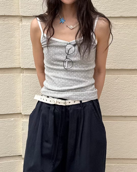 [ 🆕  super cute cute ⋆˚꩜｡ 小波點背心 ₊ ⊹ ] Polka Dot Cami - 5 colours