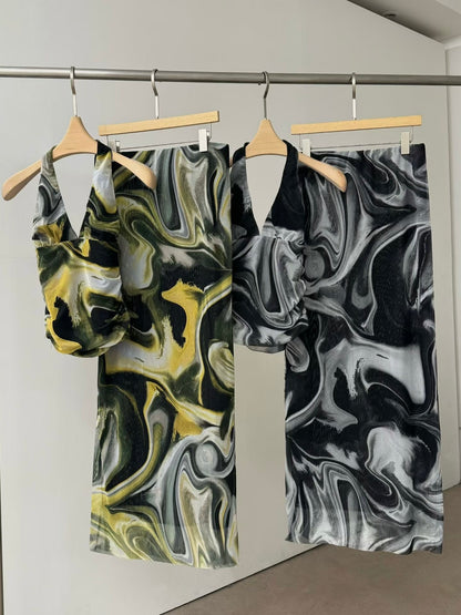 🆕 Ether Marble Maxi Skirt - 2 colours