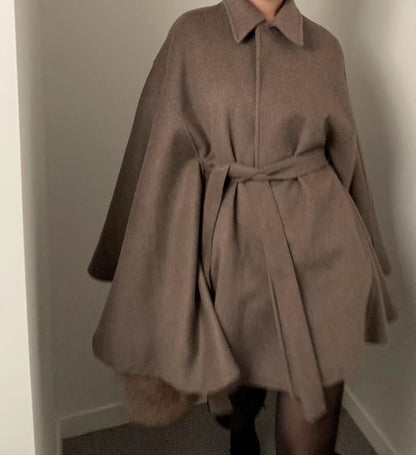 [高質之最! 美麗諾羊毛斗篷外套] Merino Wool Cape Coat - 2 colours