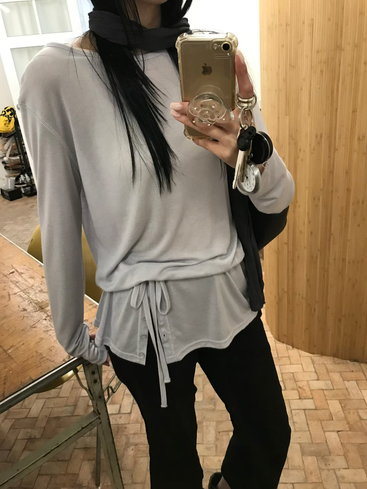 Asymmetric Side-Button Tunic Top - 3 colours
