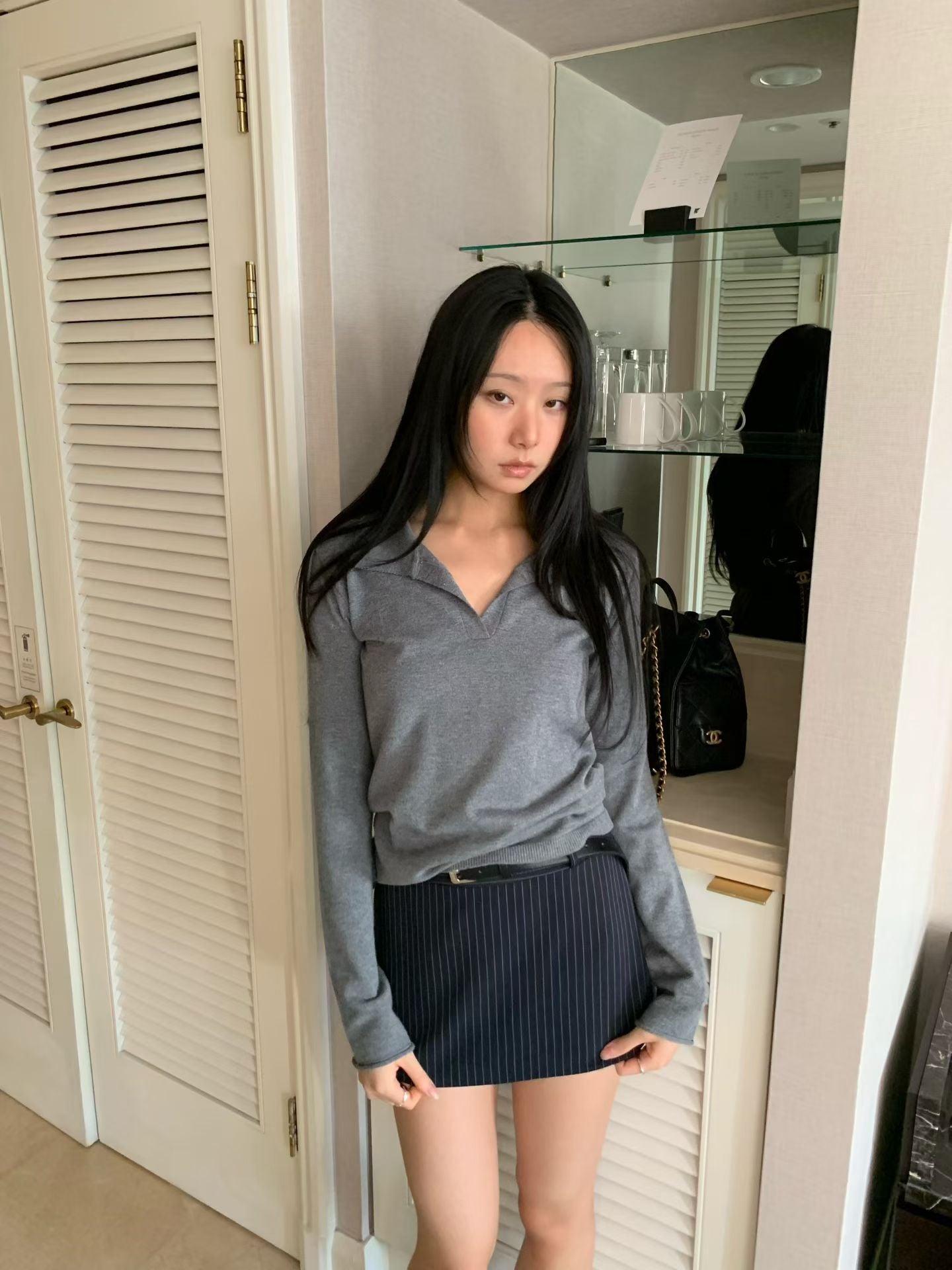 [ 🆕 簡約必備 𐙚⋆.˚ 直間短裙 ] Needa Mini Skirt Stripes - 2 colours