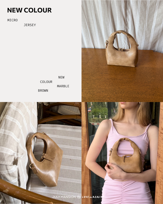 July Mansion - Micro Jersey in Marble Brown