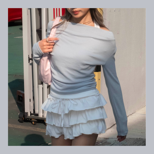 [ 🆕 Clean Fit ۶ৎ 氣質假兩件薄衫 ] States Layering Top - 4 colours