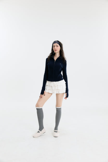 Luv Dept / The Core Full-Zip Sweater - Navy