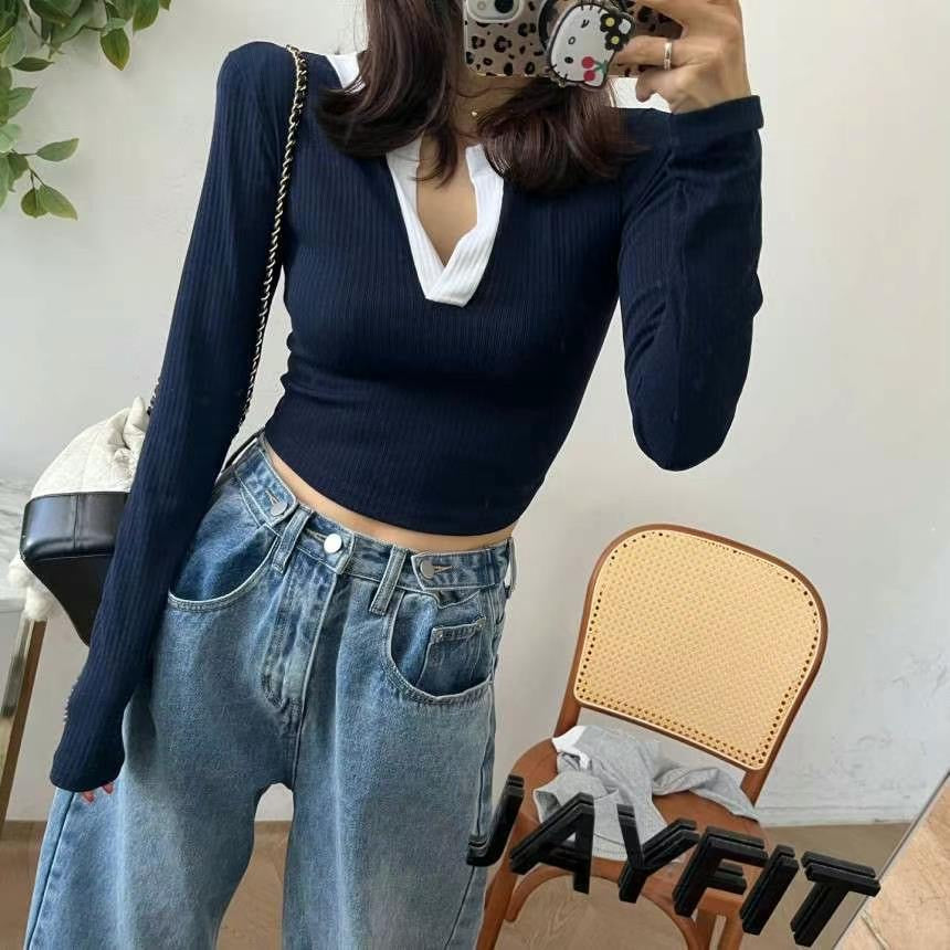 [ 簡約低調學院風 V 領 TOP ] Victoria V-Neck Top - 4 colours