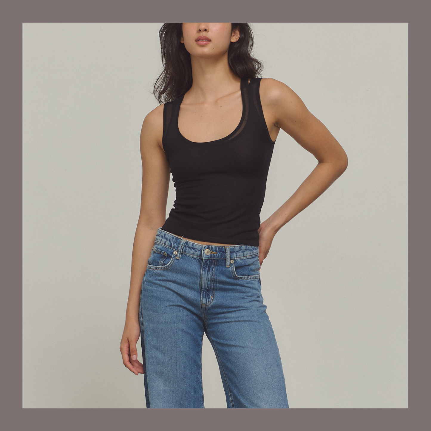 [ Premium ⚜️ ] Leila Layered Knit Top - White