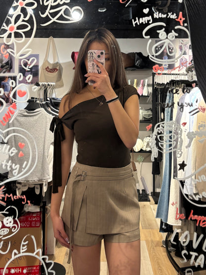 [ 🆕 斯文氣質款~ 直間裙褲 超安全! ] Siren Stripes Mini Skorts - 2 colours