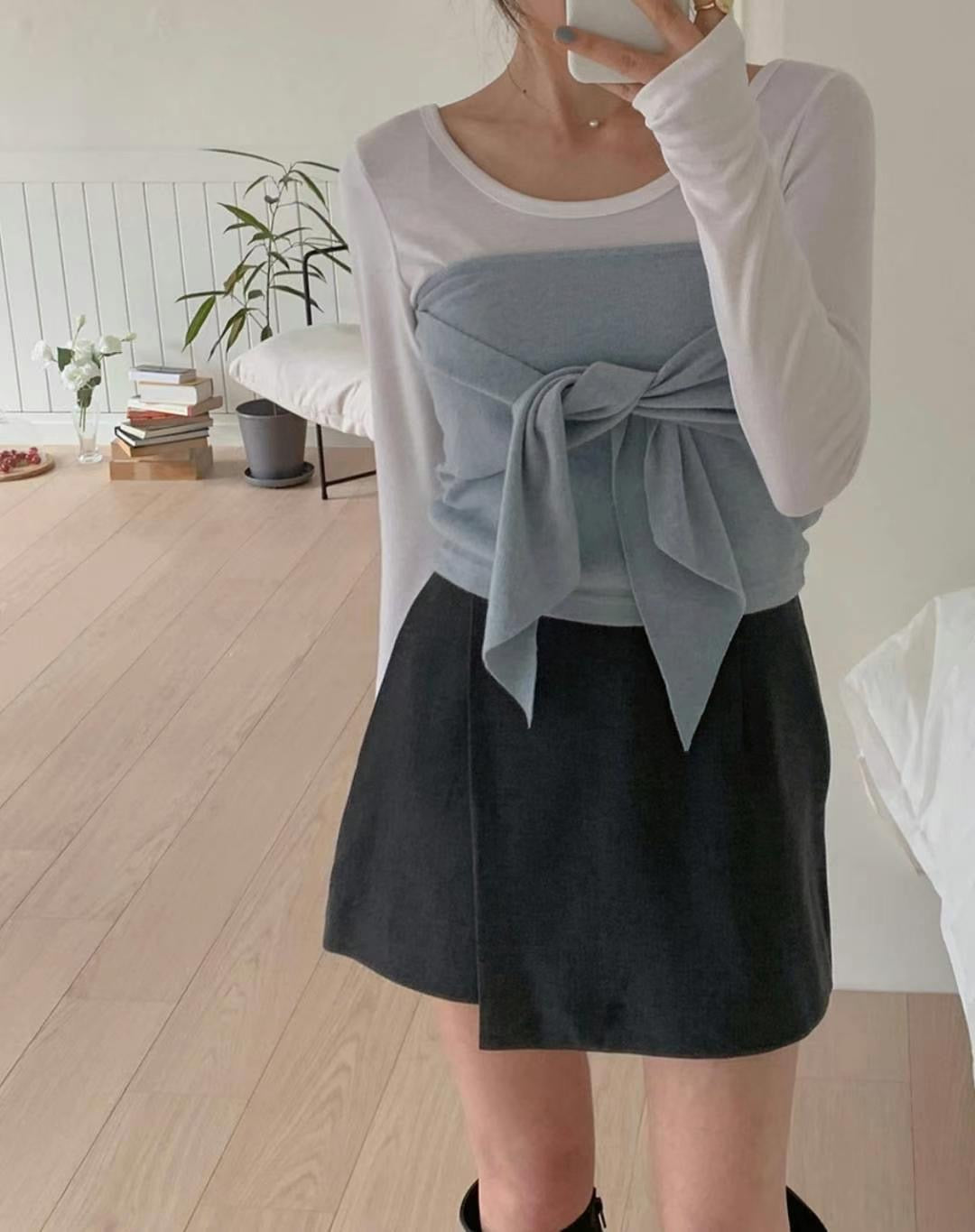 [ 軟熟配搭小單品~] Soft To Layer Big Ribbon Tube Top - 6 colours