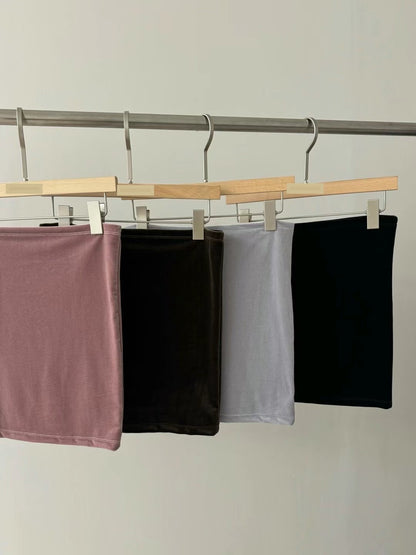 [ 氣質款 ! 高質絨面長裙 ] Shimmer Velvet Tube Top - 4 colours