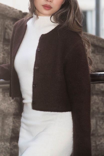 [ 🆕 親膚雲感~ 輕盈保暖~ 高質安哥拉山羊毛冷衫 ] Fleecy Angora Cardigan - 7 colours