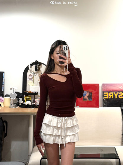 [ 🆕 大力推薦! 小性感彈性薄長衫 ] Sneak Out Top - 2 colours