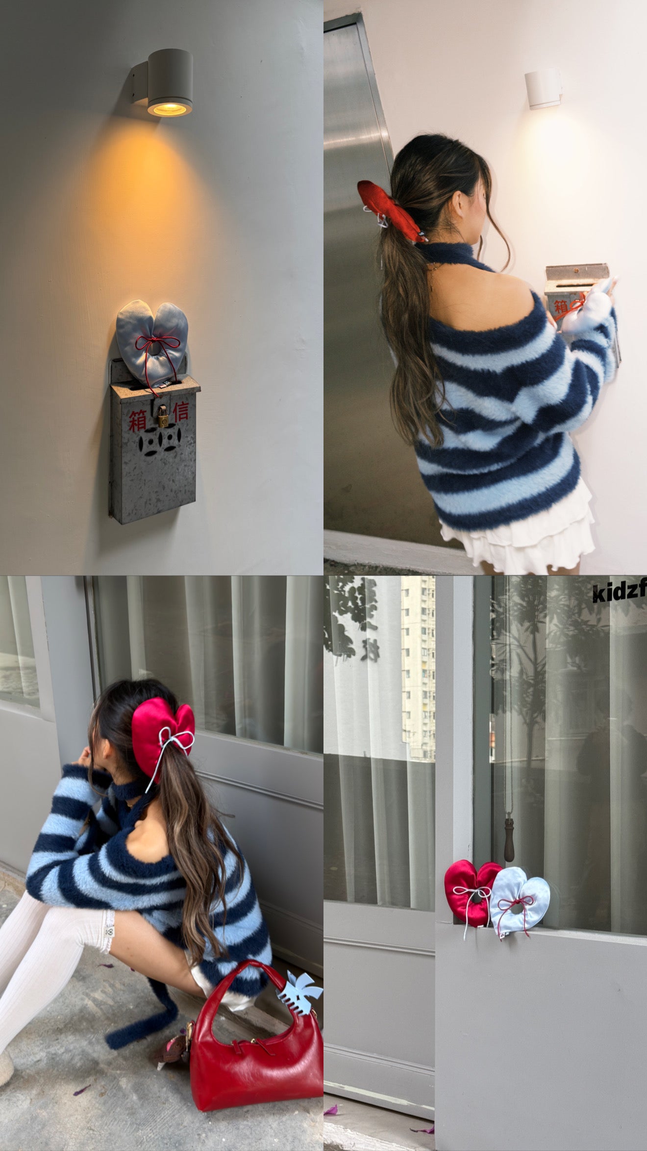 Kokooky X Love In Reality / Heart Puffer Scrunchie