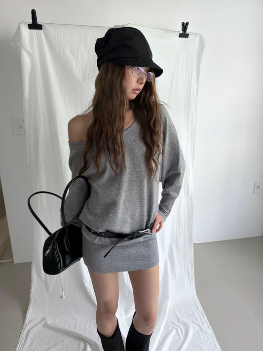 Asymmetric Knit Dress - 3 colours