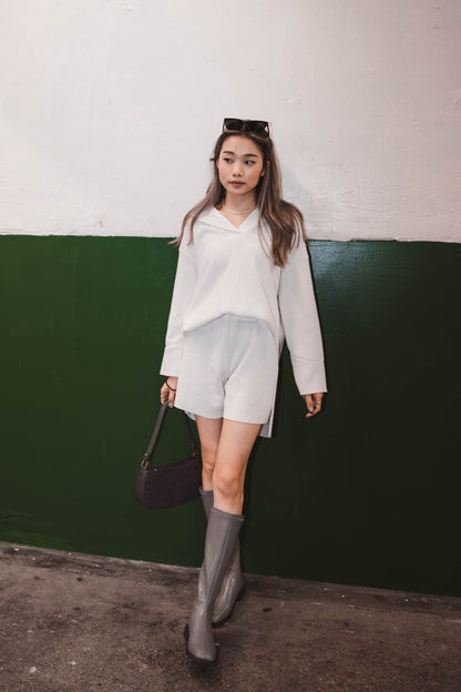 [ 大象灰 !! 方頭長靴 ] Square Toe Knee High Boots