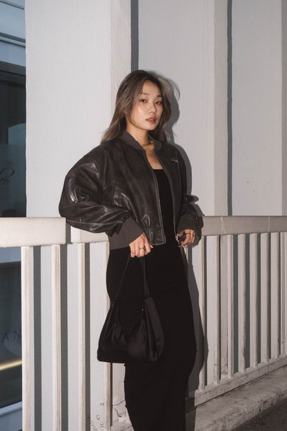 [ 型格 Bomber 飛機皮褸 ] Loved Bomber Faux Leather Jacket - 2 colours