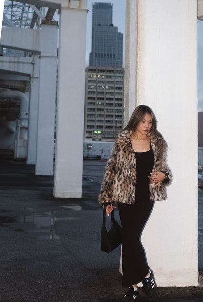 [ 焦點女皇！豹紋毛毛褸 ] Roar Faux Fur Jacket