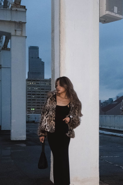 [ 焦點女皇！豹紋毛毛褸 ] Roar Faux Fur Jacket