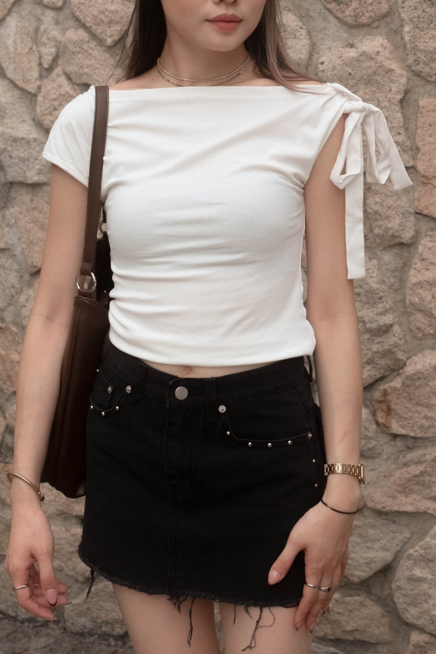 [ 率先上架熱門款!! 衣櫥必備斜膊綁帶 ] Butterfly Asymmetric Top - 3 colours