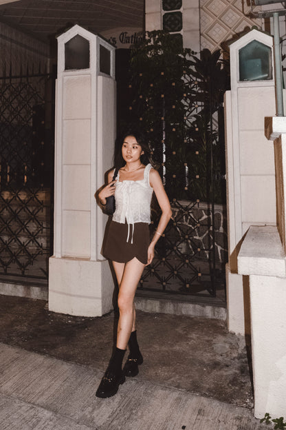 [ Basic 裙仔~ 內置打底! ] Wrapping Lotus Skort - 3 colours