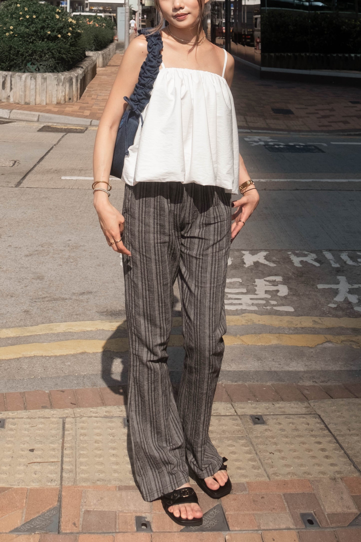 [ 新品優惠 🆕 休閒直間紋~ 飄飄喇叭褲 ] Pattaya Flare Pants - 2 colours