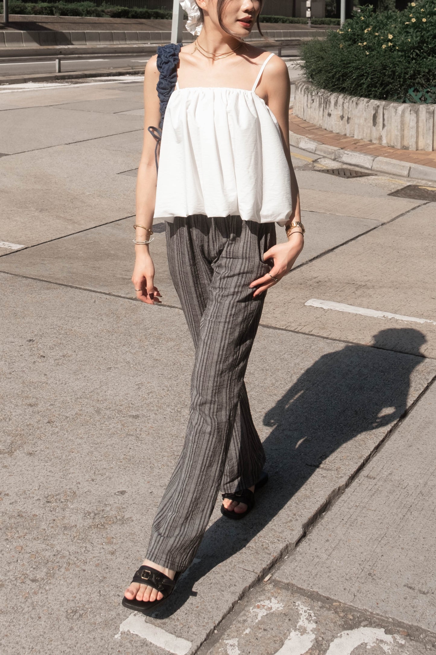 [ 新品優惠 🆕 休閒直間紋~ 飄飄喇叭褲 ] Pattaya Flare Pants - 2 colours