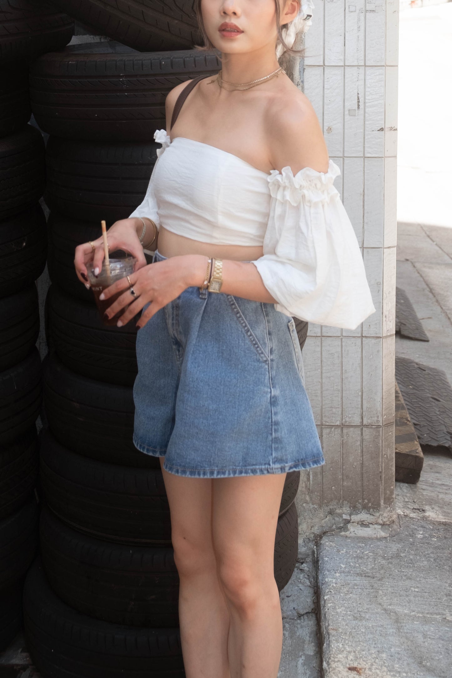 [ 新品優惠 🆕 超顯瘦! A字短褲 ] Jessy Denim Shorts