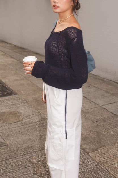 [ 清爽舒適 慵懶軟糯針織 ] Soft Knit Lazy Tip Up Top - 3 colours