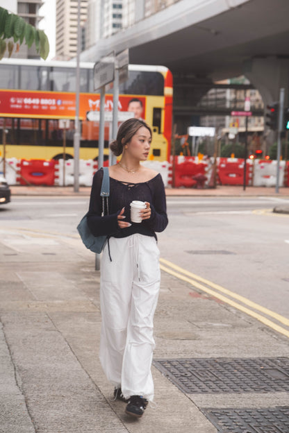 [ 清爽舒適 慵懶軟糯針織 ] Soft Knit Lazy Tip Up Top - 3 colours