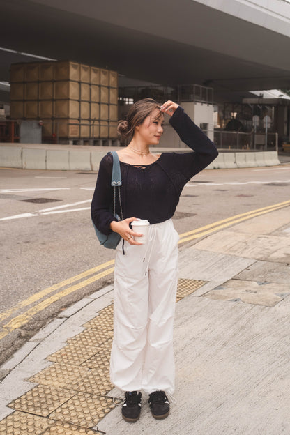 [ 清爽舒適 慵懶軟糯針織 ] Soft Knit Lazy Tip Up Top - 3 colours