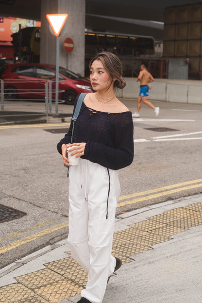 [ 清爽舒適 慵懶軟糯針織 ] Soft Knit Lazy Tip Up Top - 3 colours