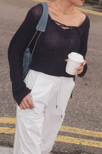 [ 清爽舒適 慵懶軟糯針織 ] Soft Knit Lazy Tip Up Top - 3 colours
