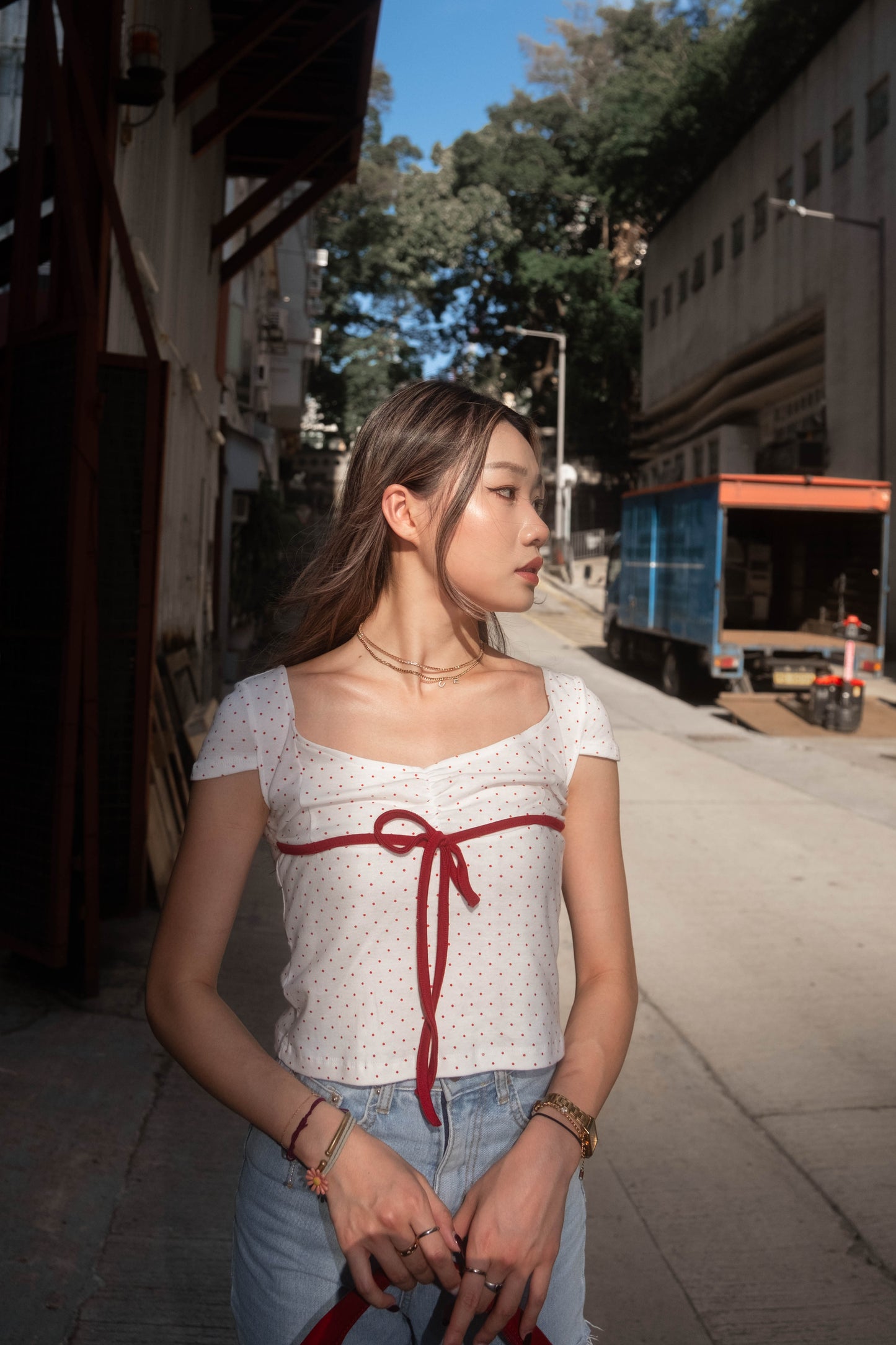 [ 新品優惠 🆕 甜美小波點 自帶溫柔感 ] Daisy Polka Dot Top - 2 colours