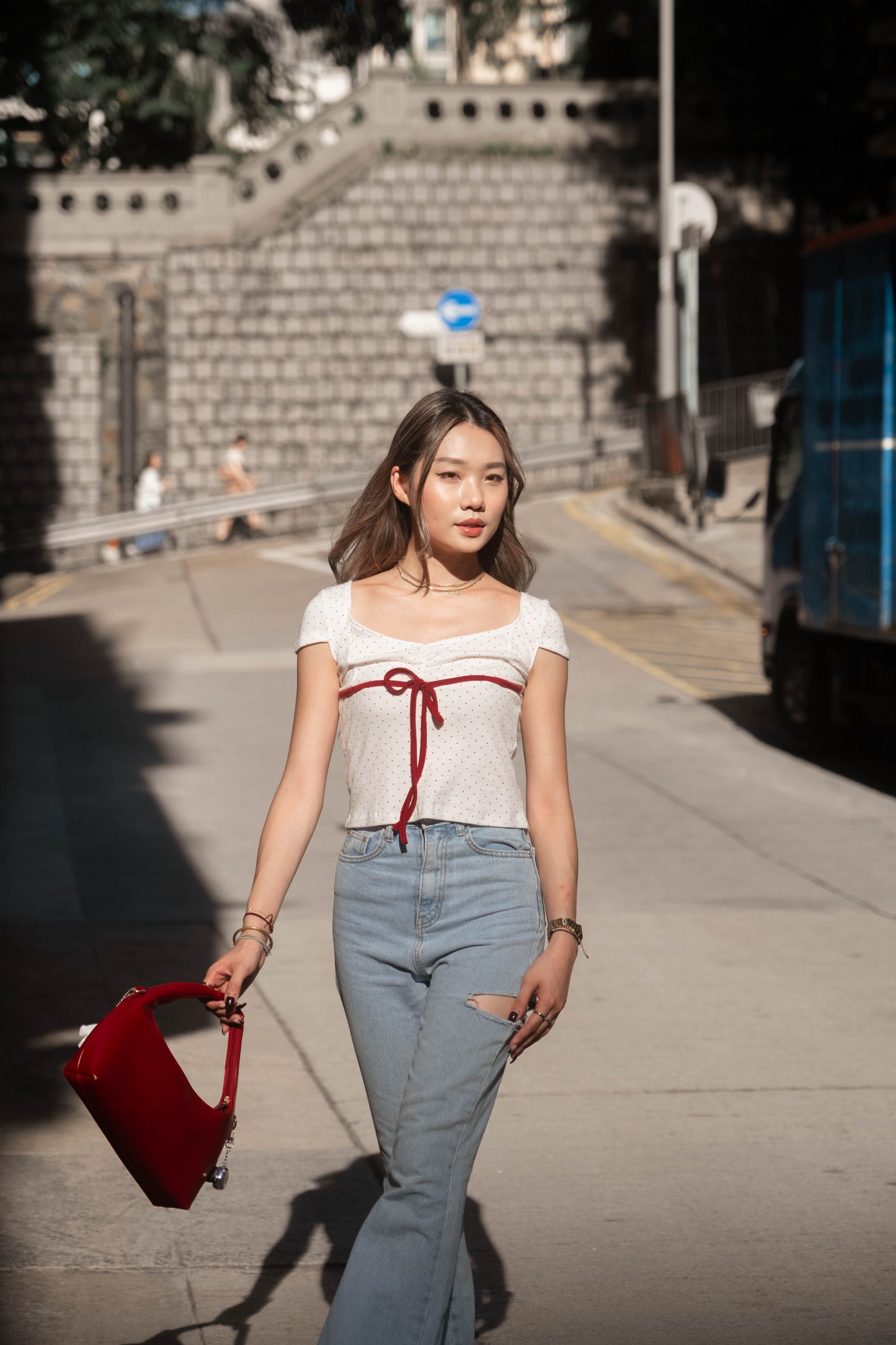 [ 新品優惠 🆕 甜美小波點 自帶溫柔感 ] Daisy Polka Dot Top - 2 colours