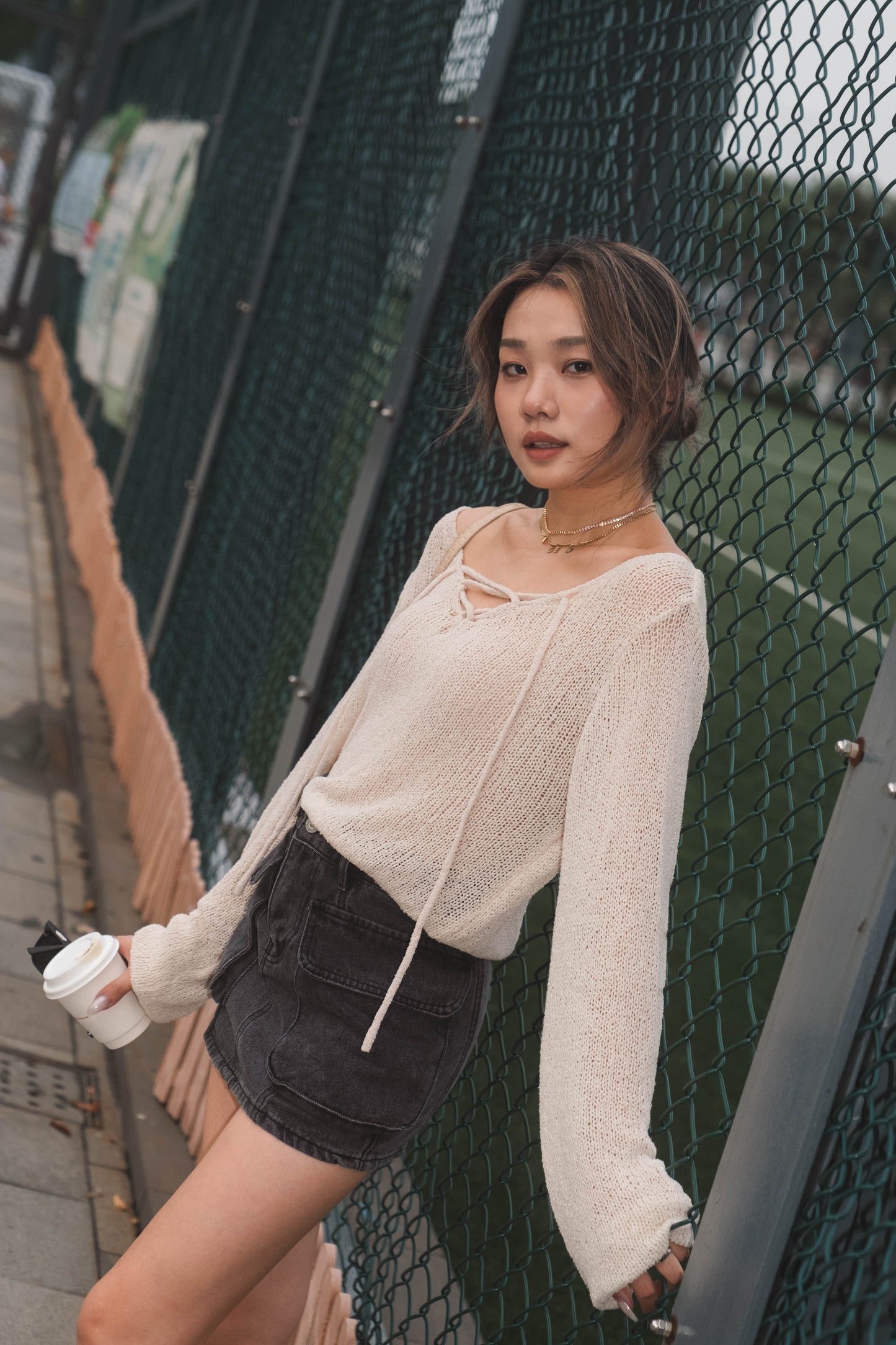 [ 清爽舒適 慵懶軟糯針織 ] Soft Knit Lazy Tip Up Top - 3 colours