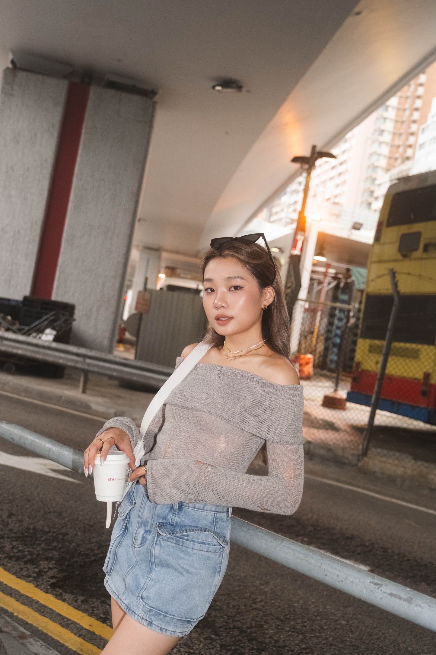 [ 必入手! 軟熟針織一字膊 叛逆微破爛 ] Soft But Rebellious Off Shoulder Knit Top - 3 colours