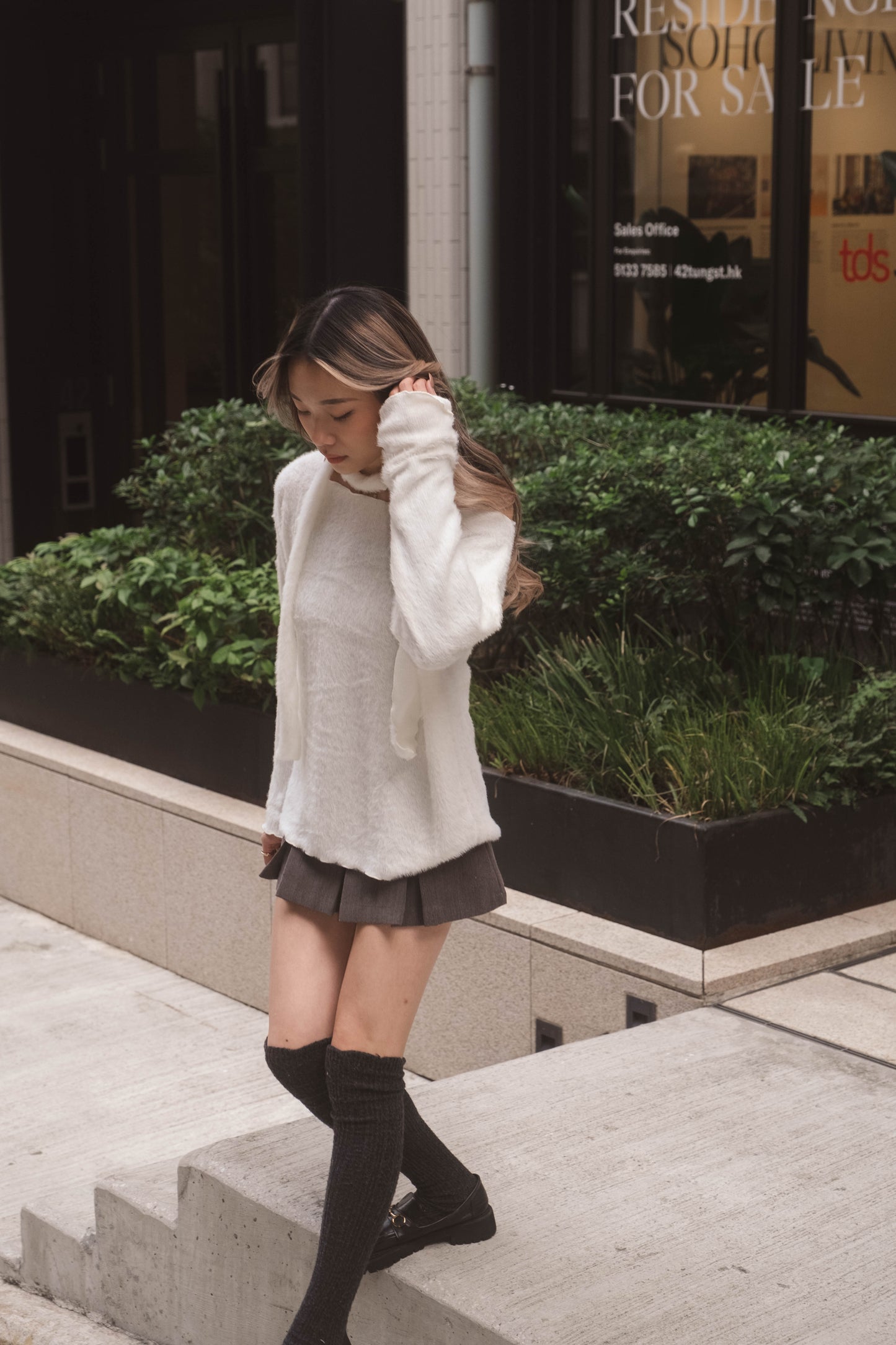 [ 鬆弛感 max! 超軟熟毛毛 top ] Comfy Bunny Top (with skinny scarf) - 3 colours