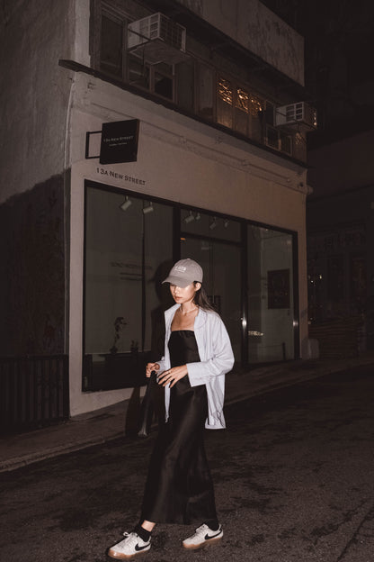 [ 高級感 UP ! 黑色仿絲質長裙 ] Black Pearl Maxi Tube Dress