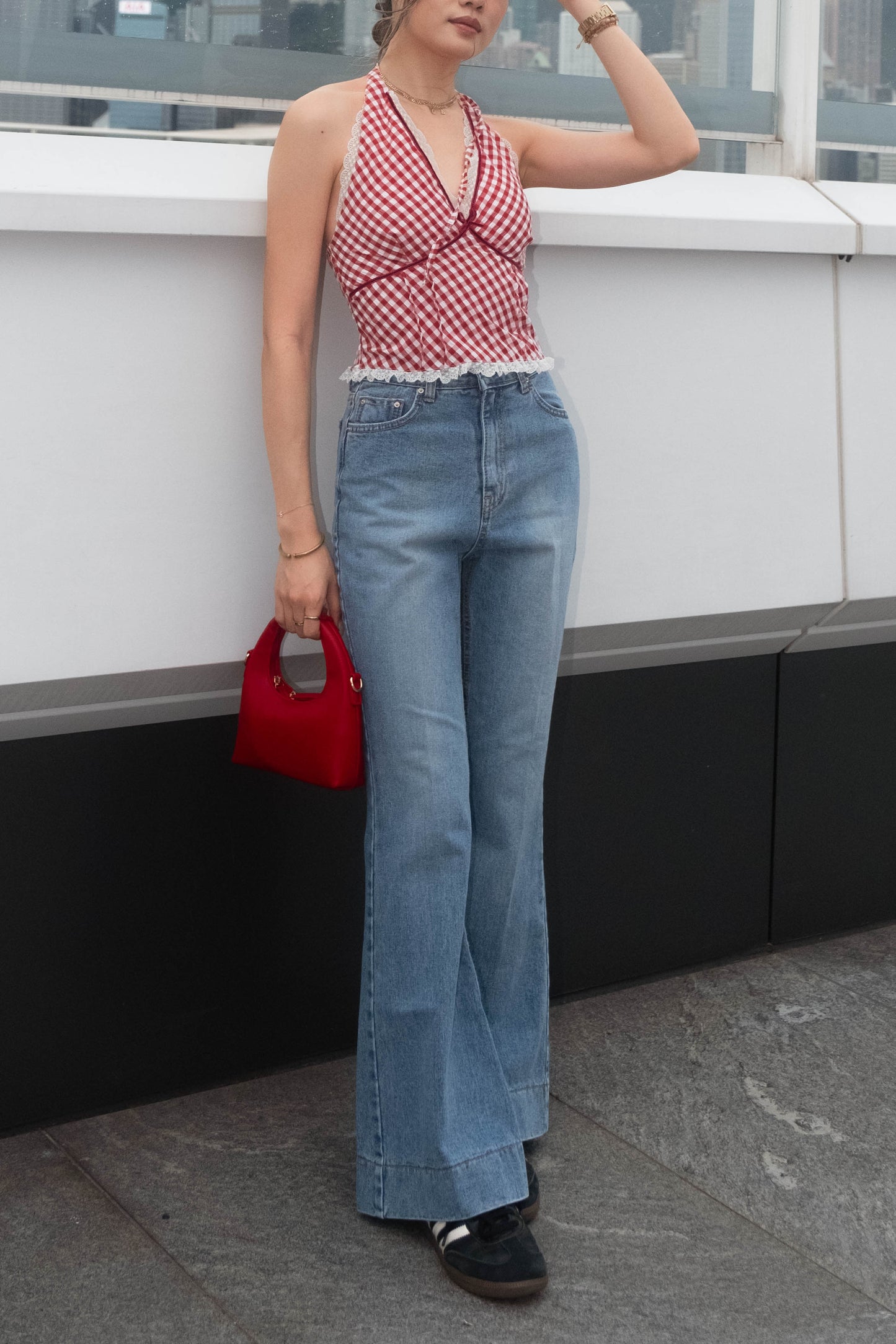 [ 🆕 田園風 🧺 清新可愛格仔 top ] Picnic Checked Backless Top - 2 colours
