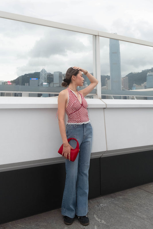 [ 🆕 田園風 🧺 清新可愛格仔 top ] Picnic Checked Backless Top - 2 colours