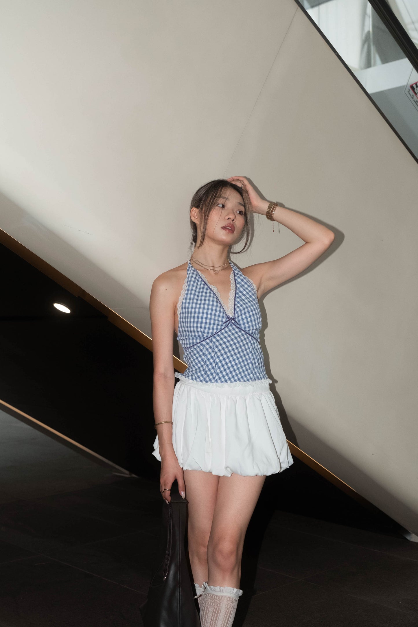 [ 🆕 田園風 🧺 清新可愛格仔 top ] Picnic Checked Backless Top - 2 colours