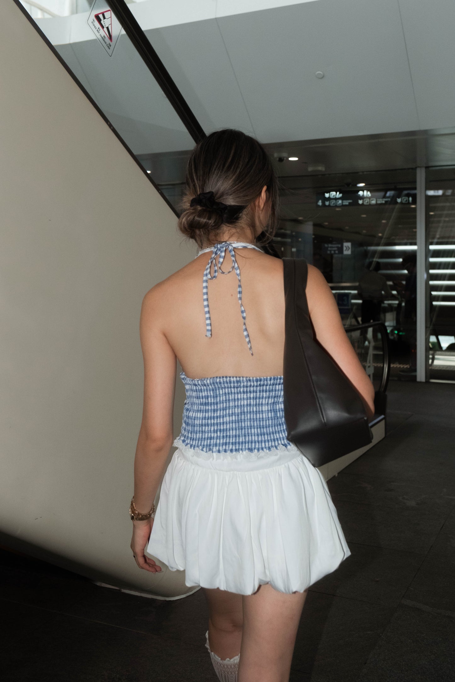 [ 🆕 田園風 🧺 清新可愛格仔 top ] Picnic Checked Backless Top - 2 colours
