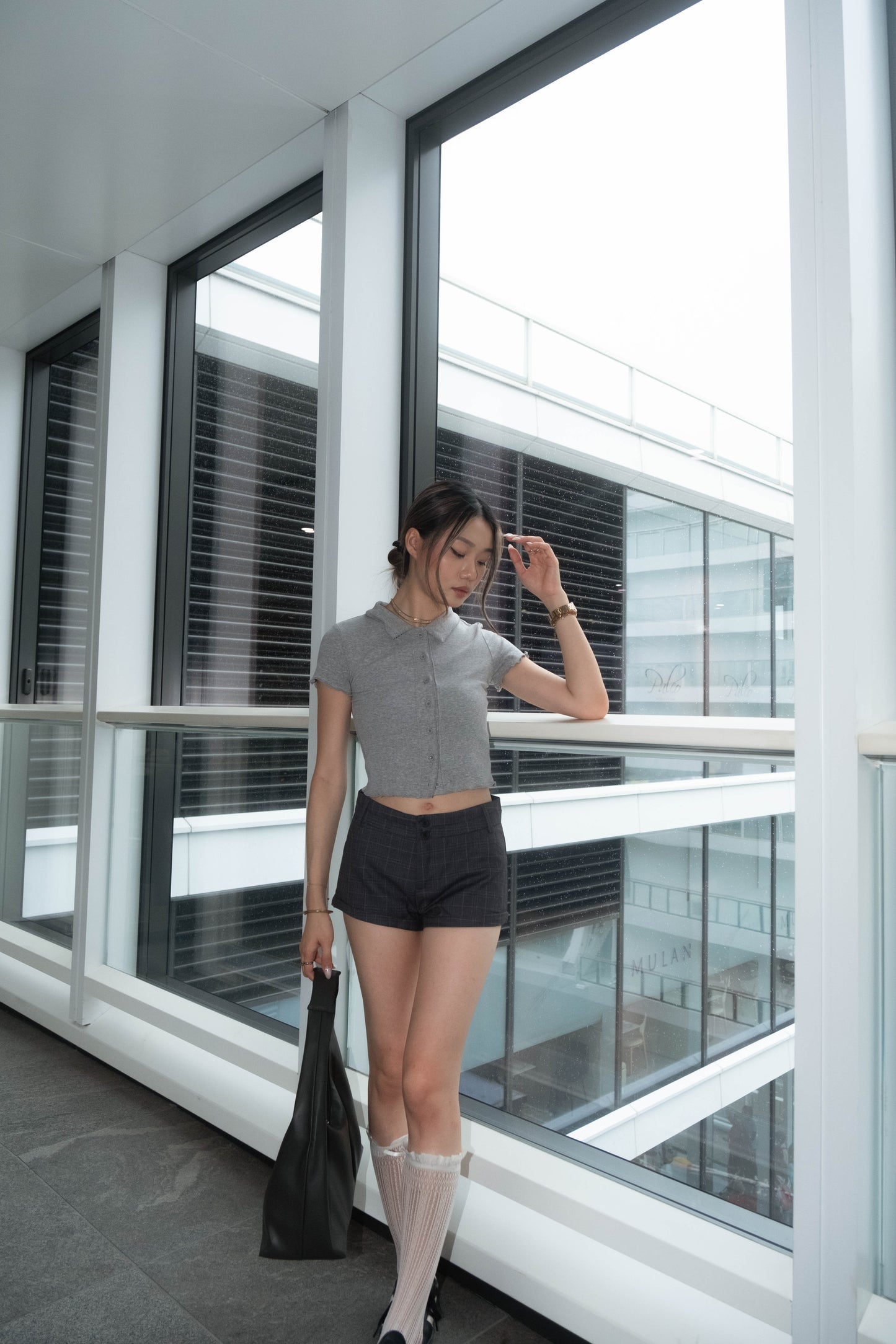 [ 🆕 低調易襯~ 🩶 軟綿綿彈性 top ] Cozy Cropped Shirt - 3 colours