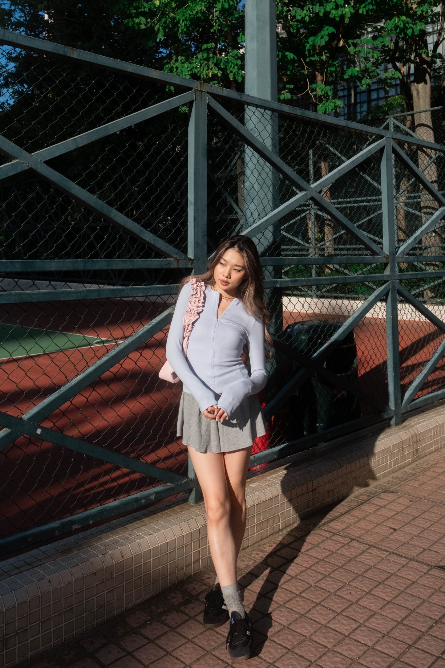 [ 🆕 歐美 Pilates girl 💌 貼身拉鍊 top ] Half-Zip Up Skinny Top - 3 colours