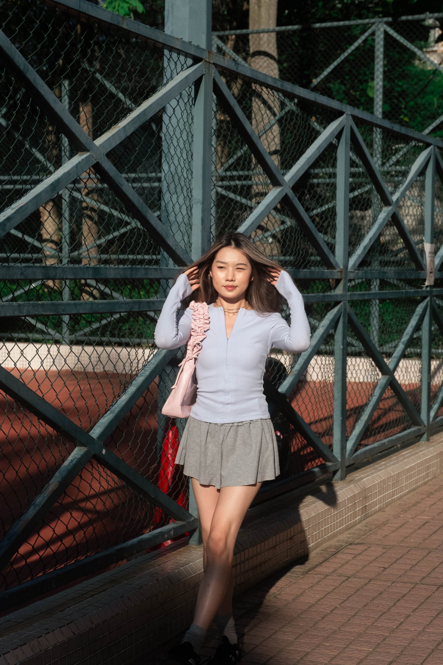 [ 🆕 歐美 Pilates girl 💌 貼身拉鍊 top ] Half-Zip Up Skinny Top - 3 colours