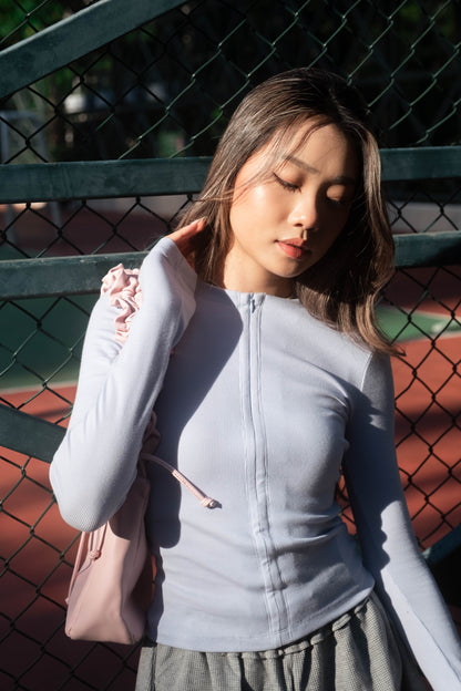 [ 🆕 歐美 Pilates girl 💌 貼身拉鍊 top ] Half-Zip Up Skinny Top - 3 colours