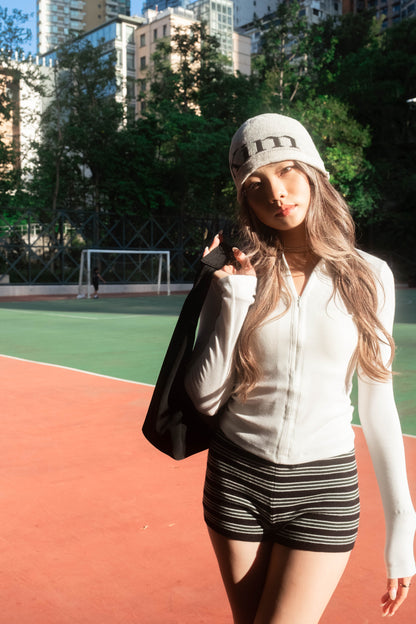 [ 🆕 歐美 Pilates girl 💌 貼身拉鍊 top ] Half-Zip Up Skinny Top - 3 colours